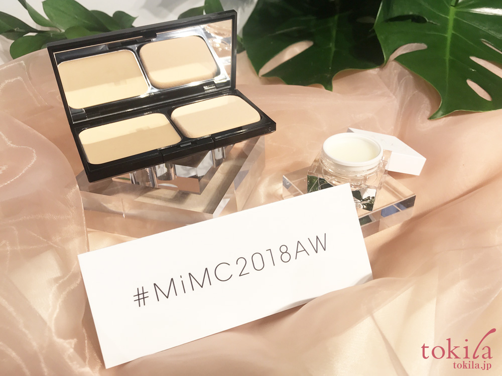 mimc2018aw新商品発表会ミネラルクリーミーファンデーションのディスプレイ