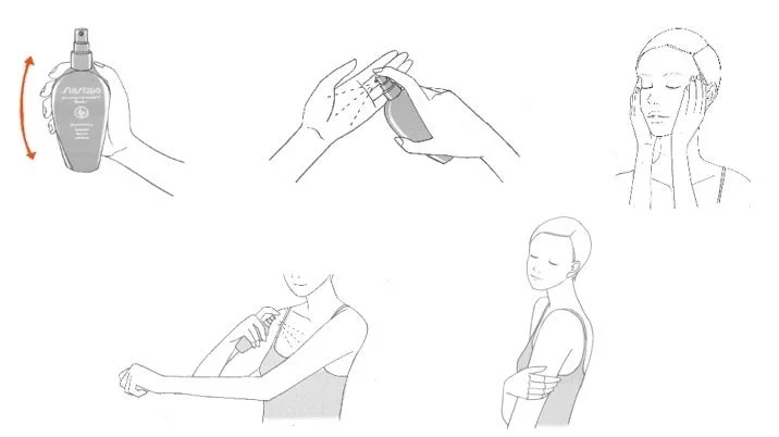 SHISEIDO Spray Usage