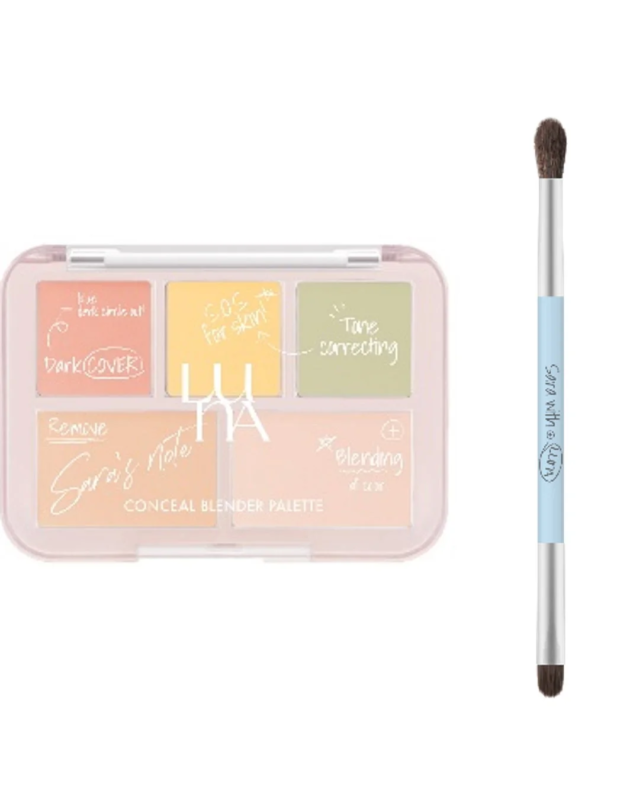 LUNA コンシールブレンダーパレット 05トーンリセットカバー+ブラシセット