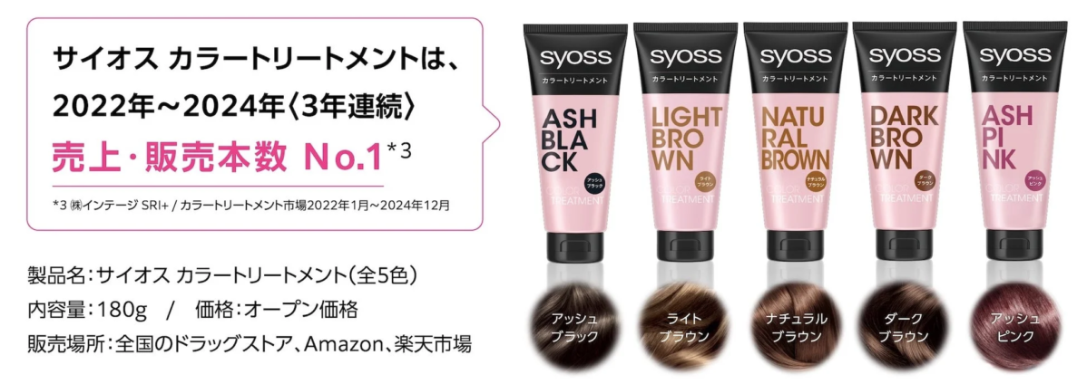 サイオス カラートリートメントが3年連続売上・販売本数No.1