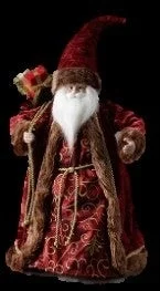 ツリートップサンタクロース/バーガンディ50cm