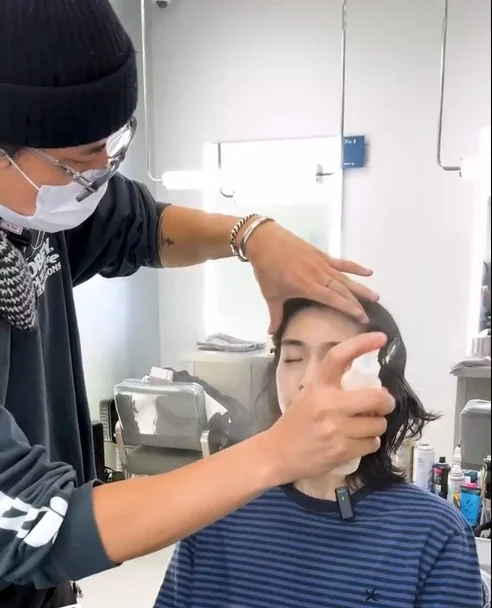 ヘアメイクの様子