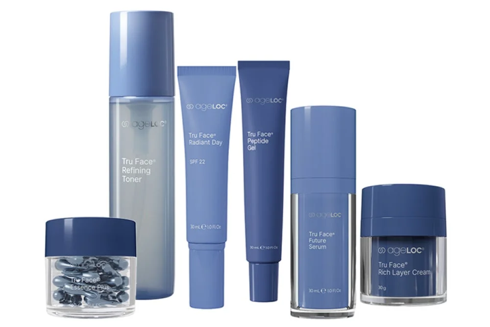 ageLOC Tru Faceシリーズのスキンケア製品一式