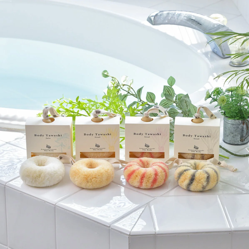 Body Tawashi (サイザル麻/ジュート) 浴槽の縁