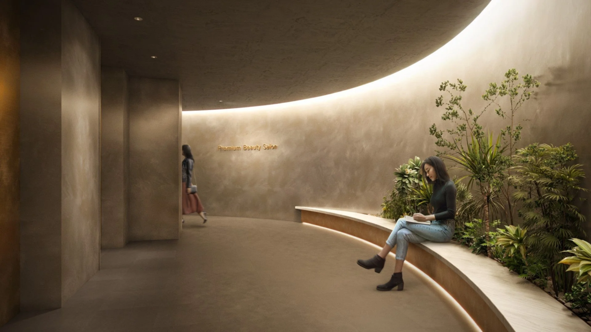 美容サロンの待合室