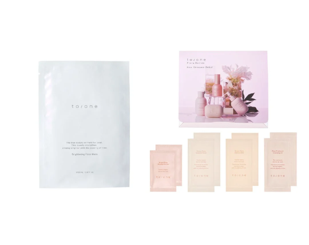 to/oneのブライトニングフェイスマスクとフローラシリーズトライアル