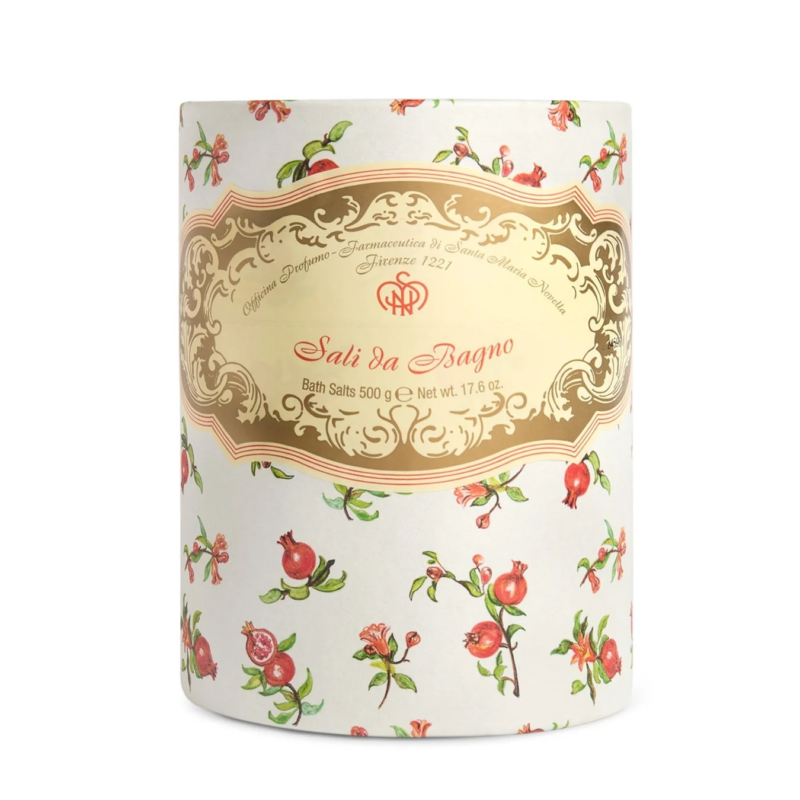 サンタ・マリア・ノヴェッラのバスソルトの円筒形パッケージ