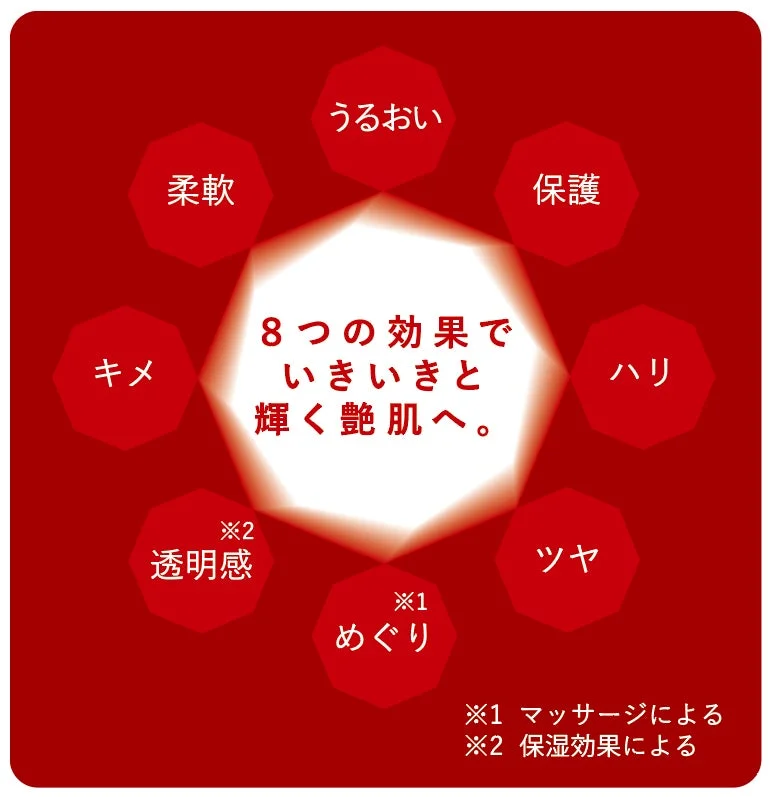 8つの効果でいきいきと輝く艶肌へ