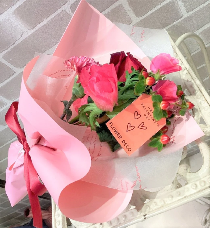 フラワーデコ「バレンタインブーケ」