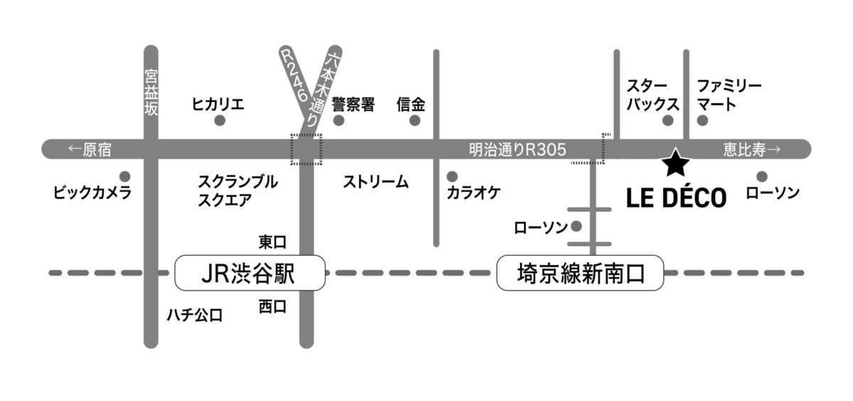 JR渋谷駅周辺の地図