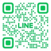 「LINE」の文字が中央に配置された、緑色のLINE公式QRコードです。LINEアカウントの追加やサービスへのアクセスに利用されます。