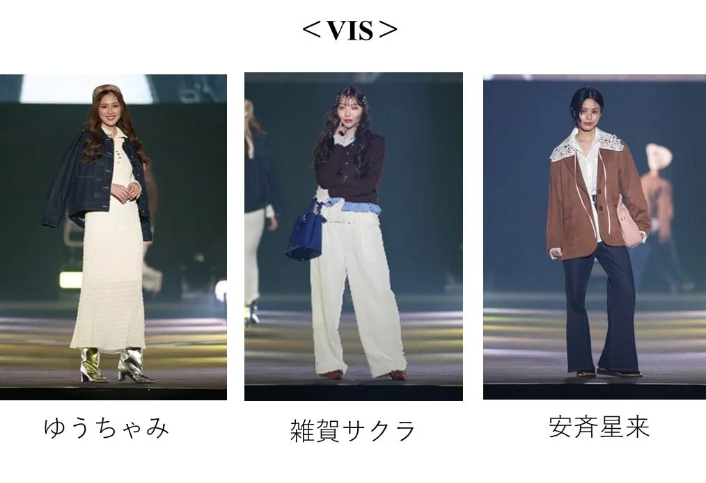 VISのステージに登場したゆうちゃみさん、雑賀サクラさん、安斉星来さん