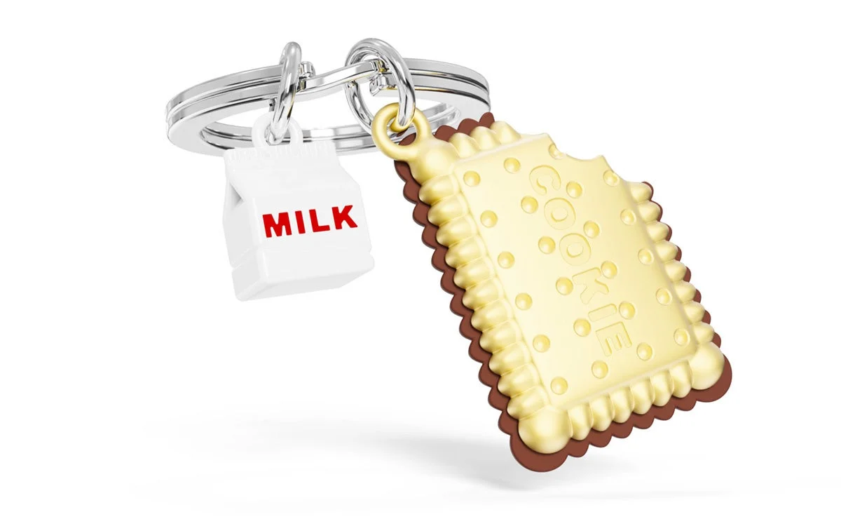 ミルクとクッキーのキーホルダー