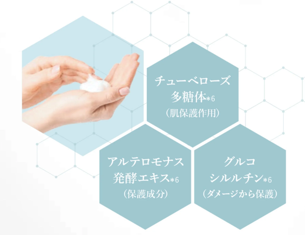 美容成分による肌保護の説明