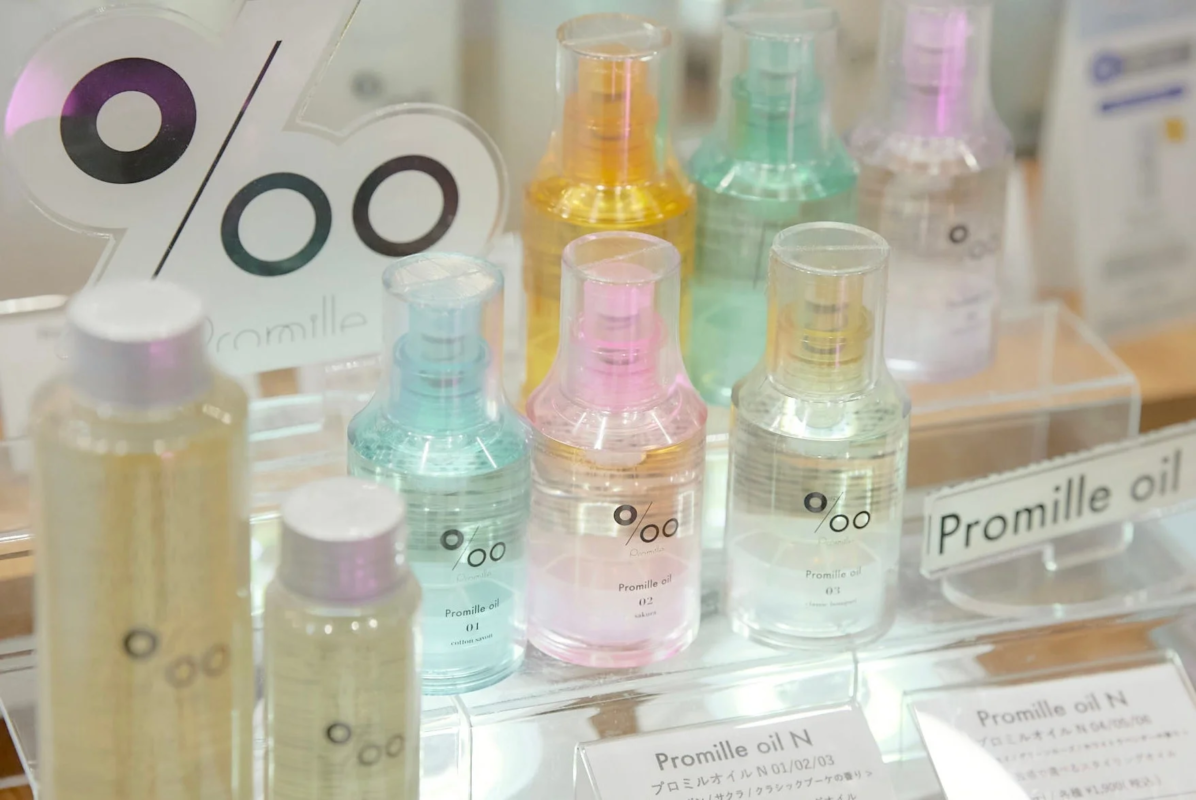 Promille oilの商品陳列の様子