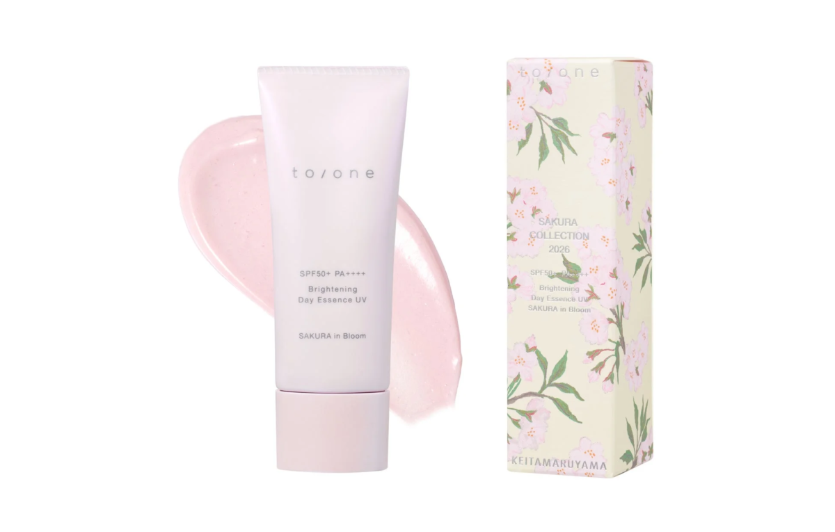 to / one SPF50+ PA++++ Brightening Day Essence UV SAKURA in Bloom SAKURA COLLECTION 2026 KEITAMARUYAMA