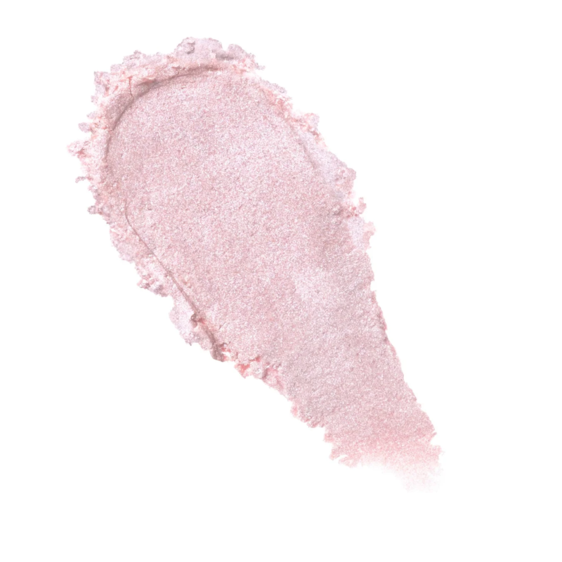 きらめくピンク色の化粧品パウダーのスウォッチ