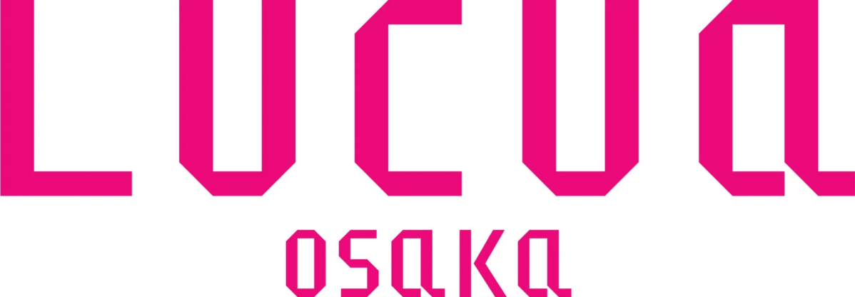ピンク色の特徴的なフォントで「LUCUA OSAKA」と書かれたロゴマークです。
