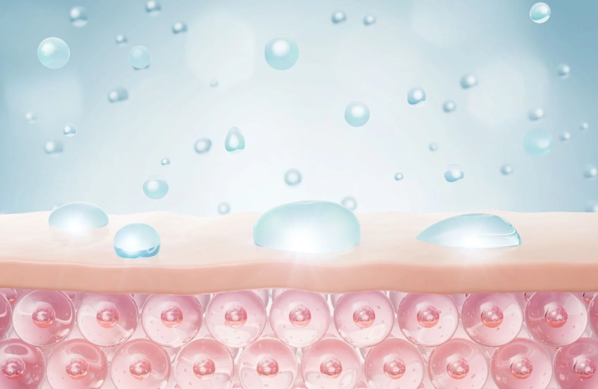 肌の保湿イラスト