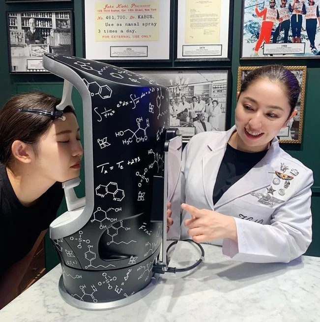 肌診断の様子