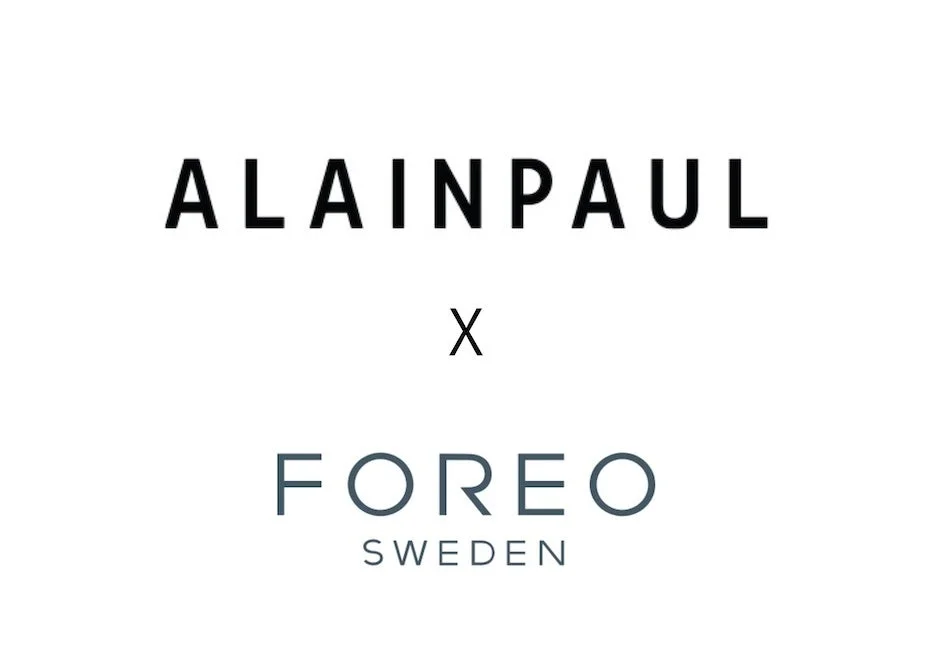 ALAINPAUL X FOREO SWEDENのコラボレーションロゴ