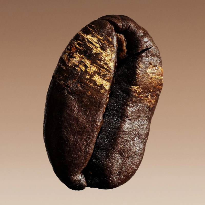 焙煎されたコーヒー豆
