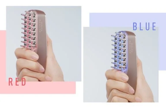 赤と青のLEDライトの美容機器