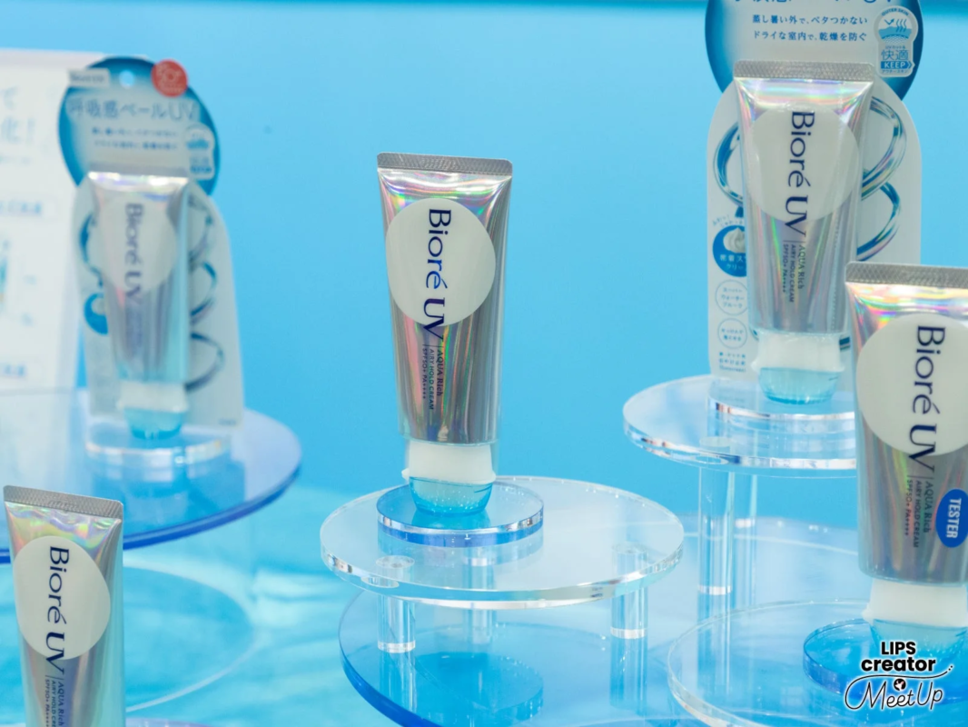 Biore UV Aqua Rich Airy Hold Creamの日焼け止め展示