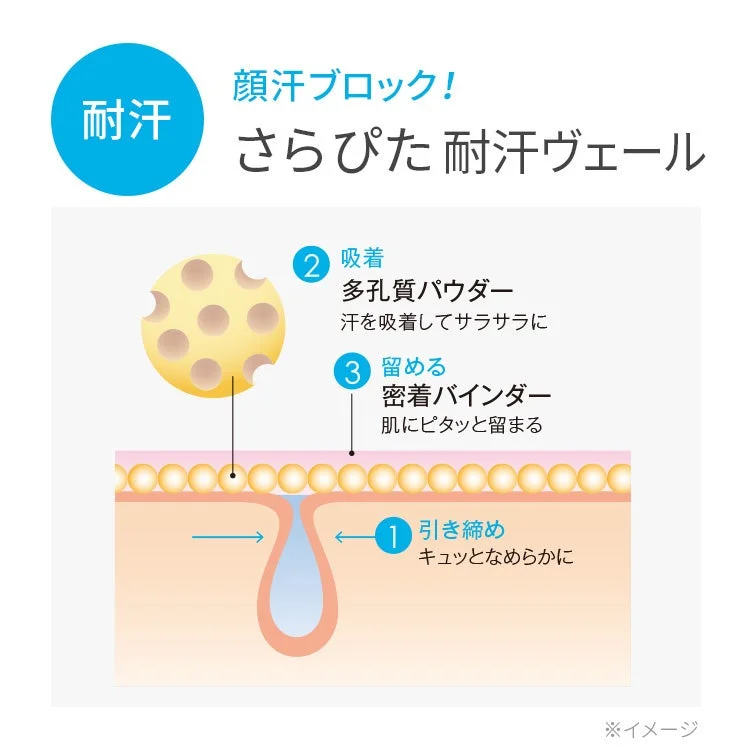 耐汗 顔汗ブロック! さらぴた耐汗ヴェール