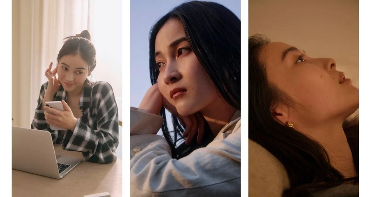 感情を表現する女性のポートレート