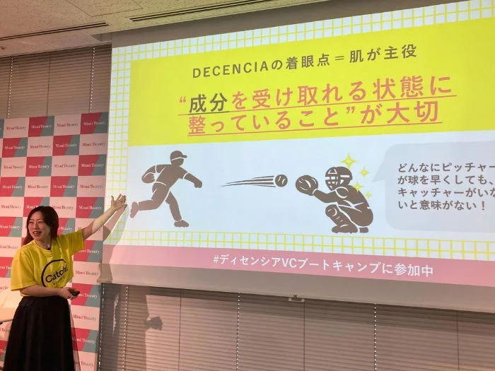 DECENCIAのスキンケアに関するプレゼンテーション