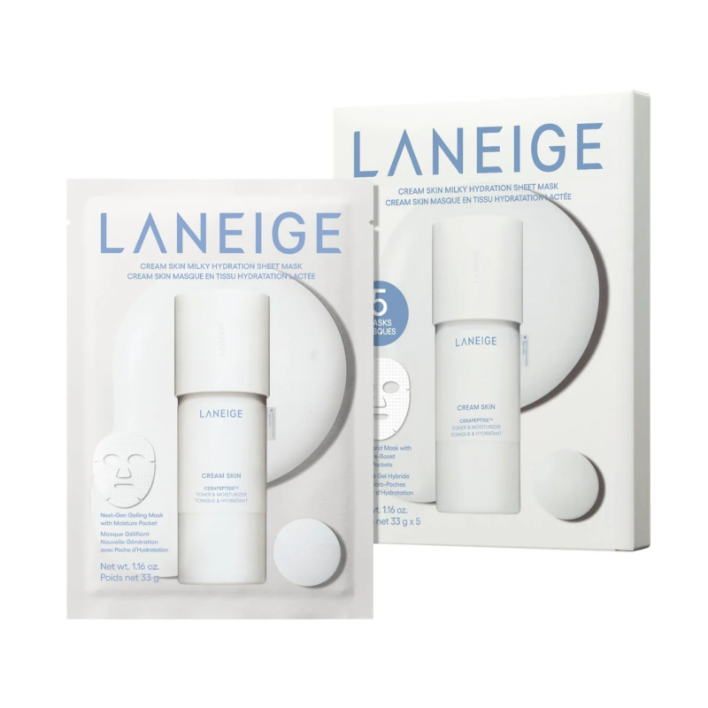 LANEIGE クリームスキン ミルキーハイドレーションシートマスク 製品ラインナップ