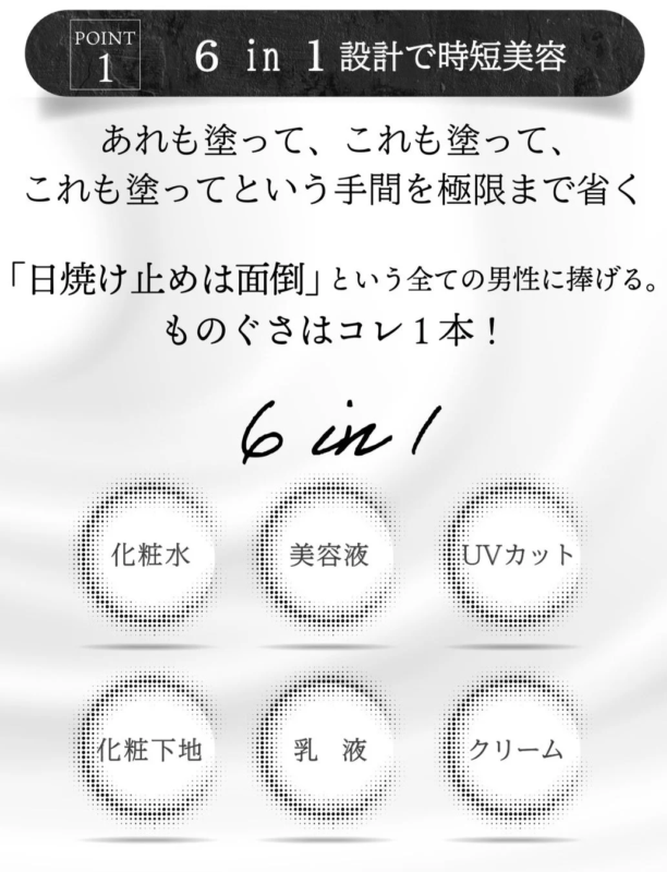 POINT 1 6 in 1 設計で時短美容