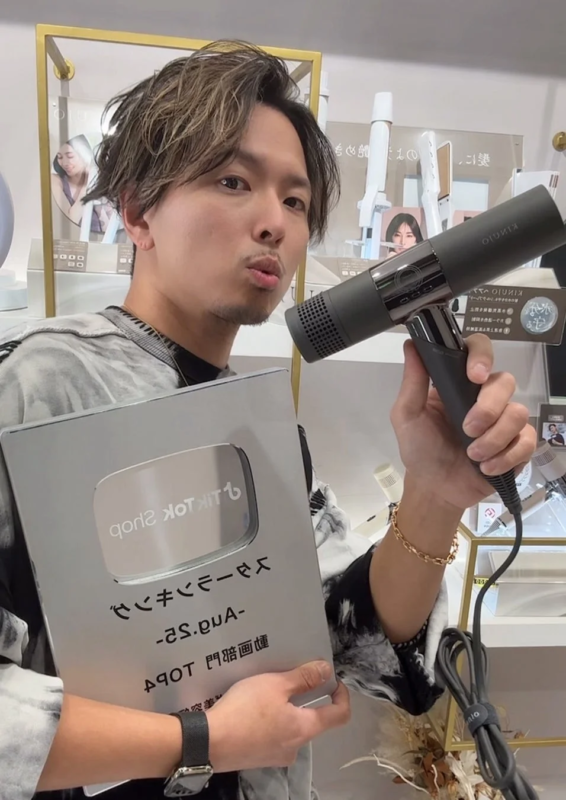 TikTok shop, クリエイターランキング, -25.qua-, TOP4, 門店画種, KINUJO, 髪の美