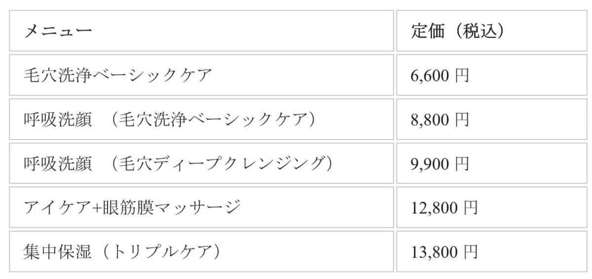 メニュー 定価 (税込)