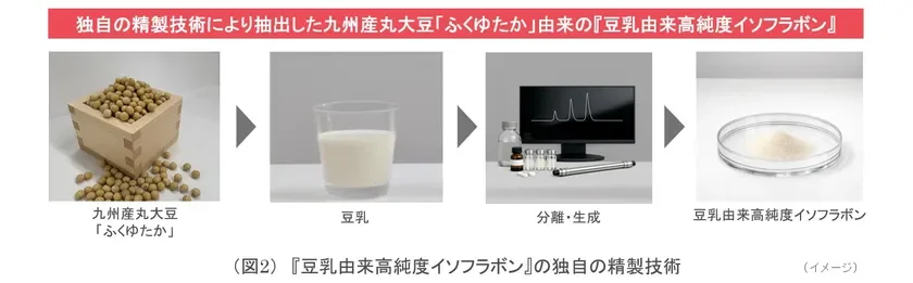 『豆乳由来高純度イソフラボン』の独自の精製技術