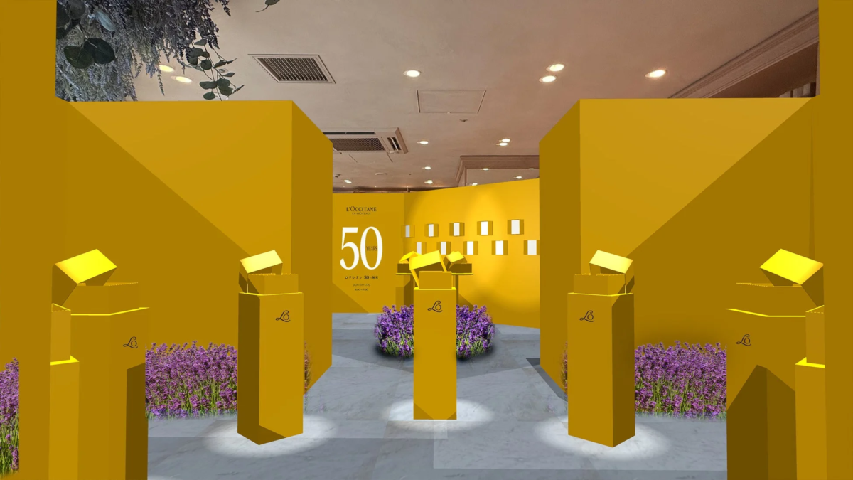 ロクシタン 50周年イベント会場の様子