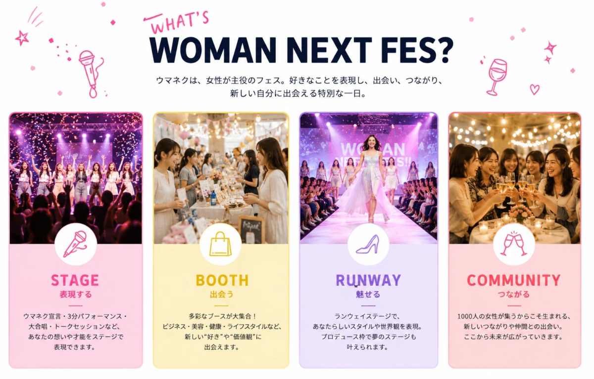 WOMAN NEXT FES!! 2026のコンセプト