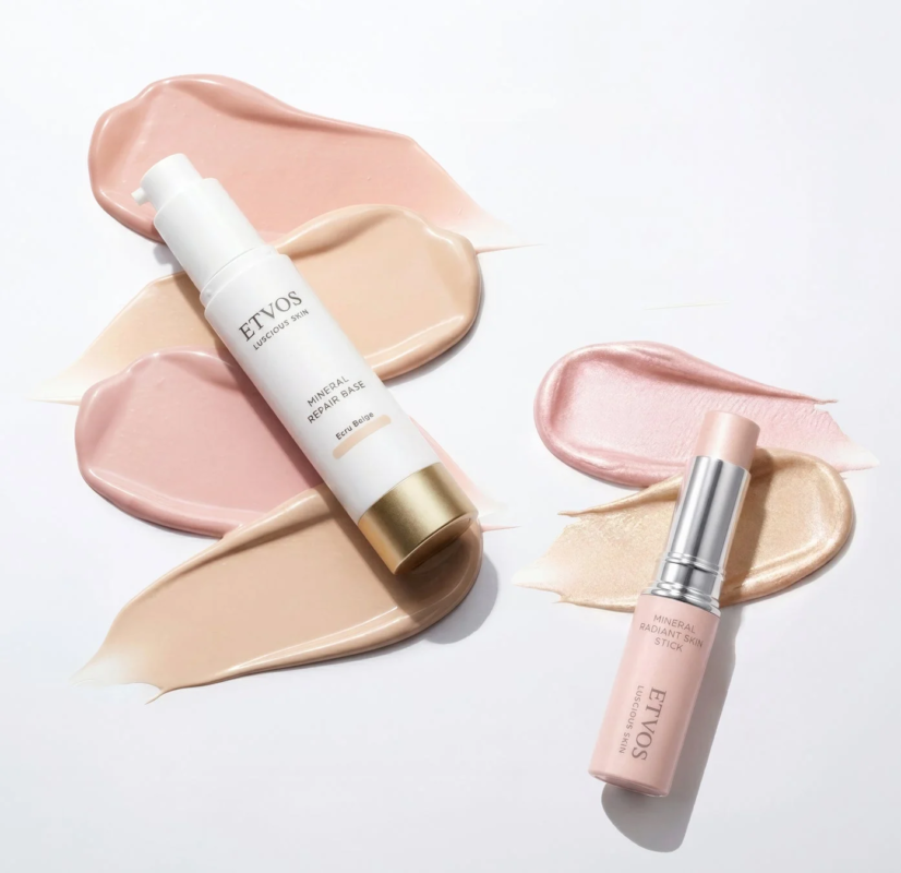 ETVOS LUSCIOUS SKIN MINERAL REPAIR BASE Ecru Beige ETVOS LUSCIOUS SKIN MINERAL RADIANT SKIN STICK