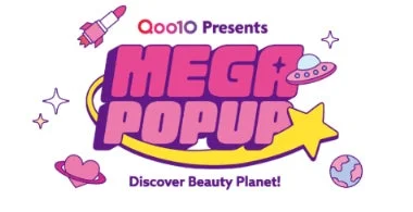 Qoo10が主催する「MEGA POPUP」のロゴとタイトル