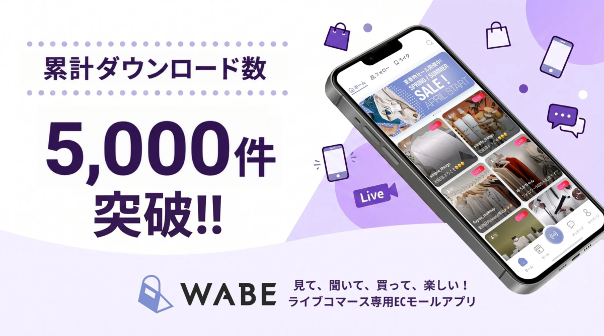 WABE 累計ダウンロード数5,000件突破