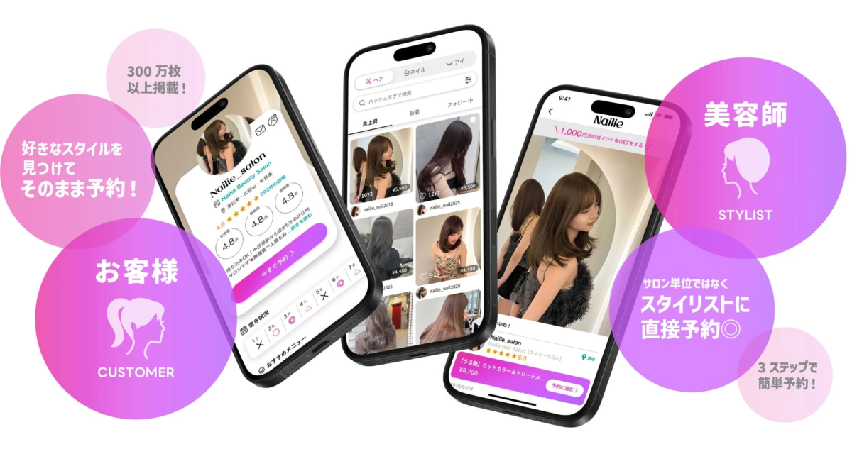 Nailie Beauty アプリ画面イメージ