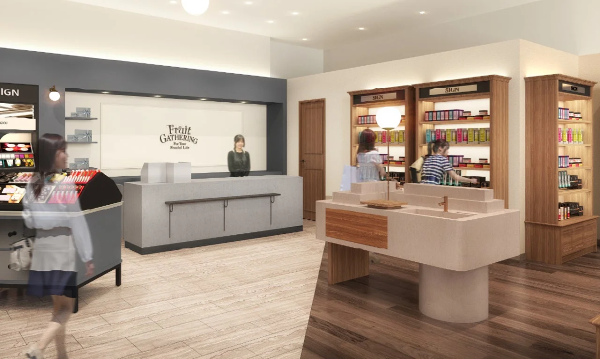 Inside the cosmetics store