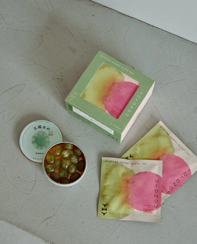 Gyokuro herbal tea and gyokuro candy
