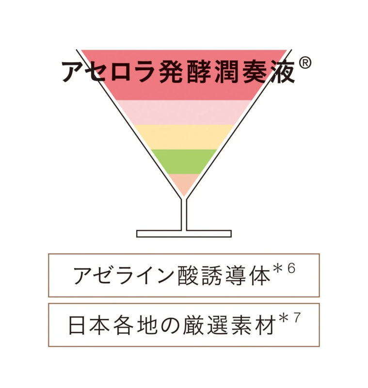 アセロラ発酵潤奏液と厳選素材