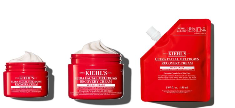 キールズ 瞬間バリア クリーム UFCの28mL、50mLのジャーと、150mLのレフィルのパウチ