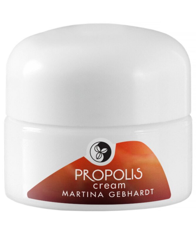A jar of Martina Protect Cream with an orange label