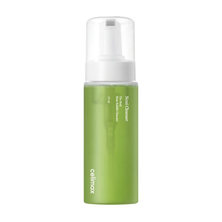 celimax Real Noni Bubble Cleanser in a green pump bottle