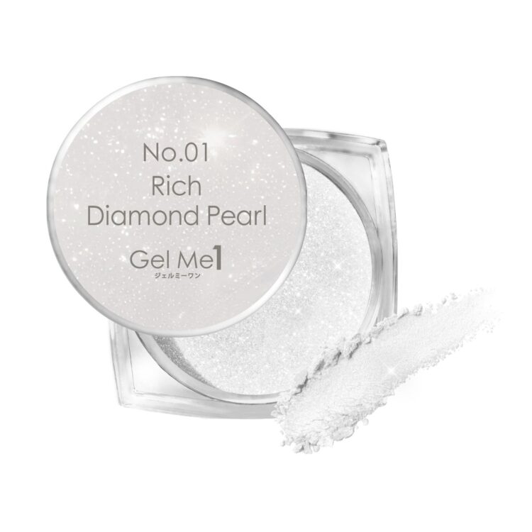 Gel Me1 Jewel Powder 01 Rich Diamond Pearl container and powder