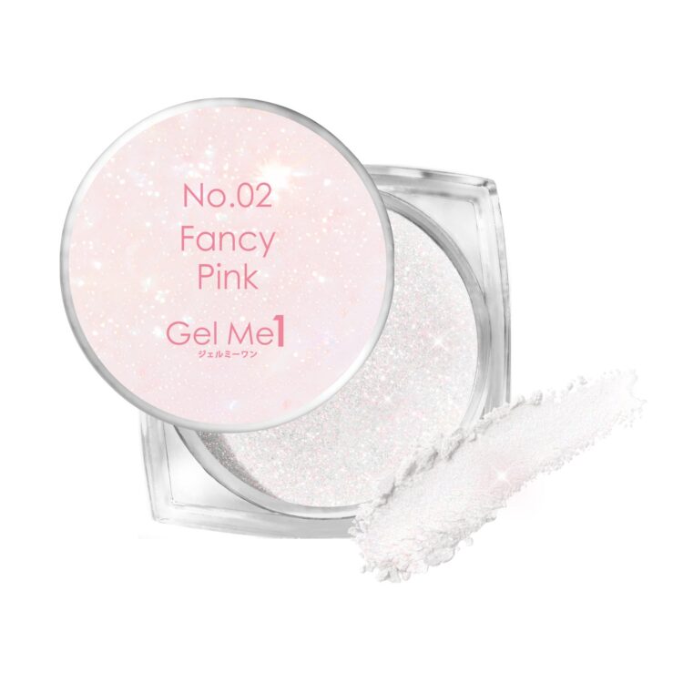 Gel Me1 Jewel Powder 02 Fancy Pink container and powder